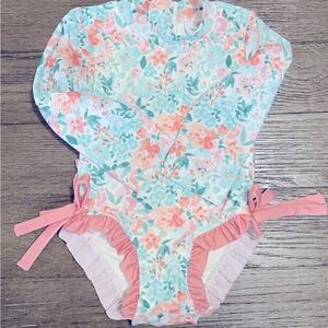 Busy bee smocks swimsuit and bonnet in Finlee floral